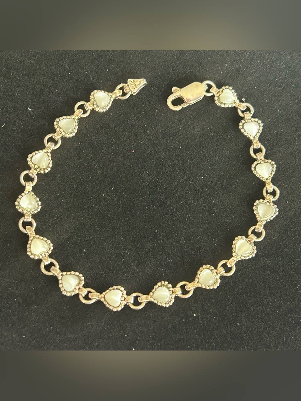 925 Silver Natural Cat Eye Bracelet - Picture 3 of 11